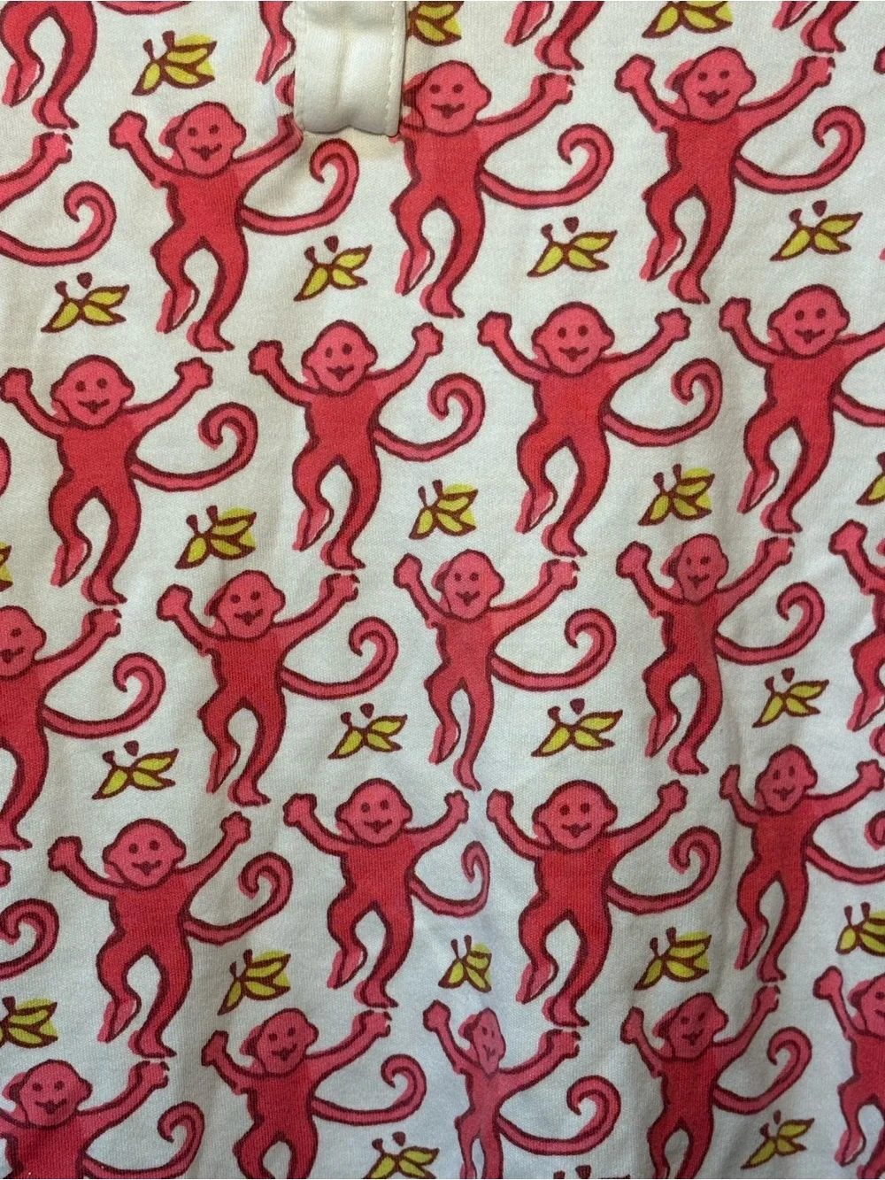 Roller Rabbit Kid’s Pajama Set PINK  Monkey Size 6 Pima Cotton Made In PERU